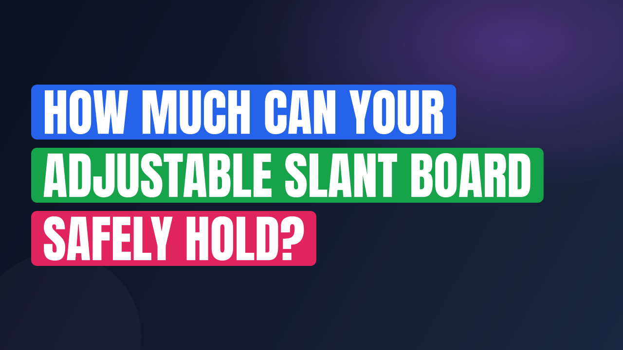 How Much Can Your Adjustable Slant Board Safely Hold?